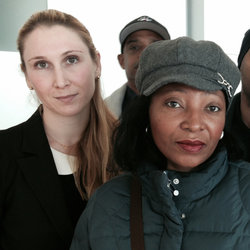 Bus Operator Marlene Bien-Aime in court with ADA Hilary Chernin, who prosecuted the case on behalf of the People of the City of New York