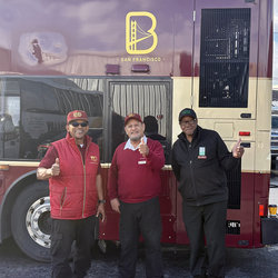 Sharing in the victory: (l-r) Shop Steward Raphael Brock, Natividad Medina, and Patrick Davidson