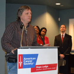 Local 100's Harold Boro Talks at the Valentine's Day American Cancer Society Roll-out of its New CPS-3 Survey