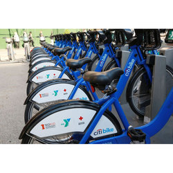 Citibike bikes on display 