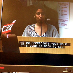 GCS Call Center Agent Esther Mota, represented by TWU Local 100, details working conditions to the MTA Board last month.