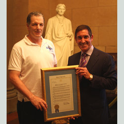 Hay with Sen. Jeff Klein