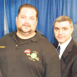 John Samuelsen with NYS AFL-CIO President Mario Cilento. In Albany we worked side by side with the NYS AFL-CIO and other public sector unions..
