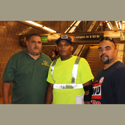 CTA Darren Johnson, with Stations VP Derrick Echevarria and Rep Paul Flores, who responded to the scene