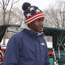 Pedicab operator Khadim Seck in Central Park