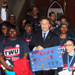 Assembly Co-Sponsor Felix Ortiz (D-Sunset Park) with CTA's in the Capitol