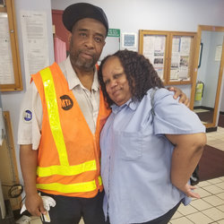 Motorman Phil Davis, with Wife Stacey, a NYCT Conductor