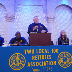 Retirees Association staff (l-r): Shalena Lindsay, Barry Roberts, James Whalen, Carolyn Surian, and Victoria Griss