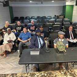 Present at the drawing were union leaders as well as M3 Tech CEO John Pescitelle (at far right)