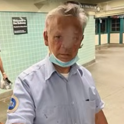 Station Agent Baboo Singh after being assaulted in 2023
