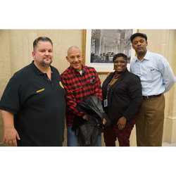 Re-Elected (l-r) Pres. John Samuelsen, Adm. VP Angel Giboyeaux, Rec. Secretary Latonya Crisp-Sauray, Sec-Treasurer Earl Phillips